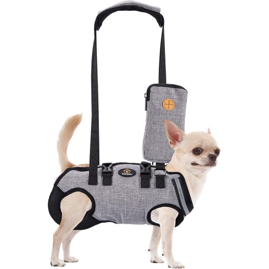 Carrying Aid Harness, Lifting Harness for Medium Dogs, Sling for Medium Dogs, Full Body Harness, Dog Carry Bag with Shoulder Strap, Soft, Waterproof, Adjustable, Grey, XL Carrying Aid Harness, Lifting Harness for Medium Dogs, Sling for Medium Dogs, Full Body Harness, Dog Carry Bag with Shoulder Strap, Soft, Waterproof, Adjustable, Grey, XL