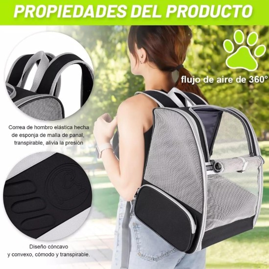 Cat Backpack Dog Backpack, Foldable Cat Transport Backpack Fully Ventilated Mesh Cat Transport Backpack Shoulder Bag, Cat Backpack for Travel, Walks and Hiking Cat Backpack Dog Backpack, Foldable Cat Transport Backpack Fully Ventilated Mesh Cat Transport Backpack Shoulder Bag, Cat Backpack for Travel, Walks and Hiking