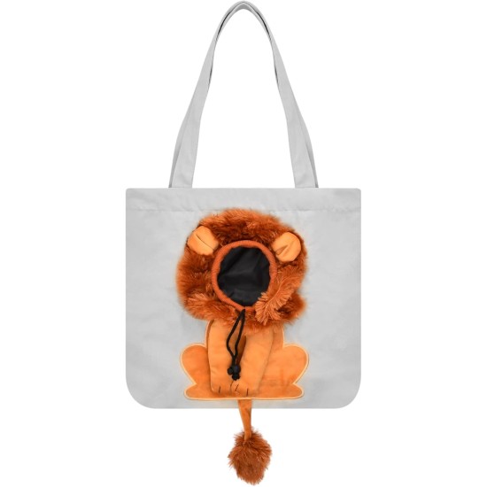 Cat Bag Dog Cat Shoulder Bag Cute Lion Shape Breathable with Drawstring for Small Pets for Walking Outdoor Activities and Trips Cat Bag Dog Cat Shoulder Bag Cute Lion Shape Breathable with Drawstring for Small Pets for Walking Outdoor Activities and Trips