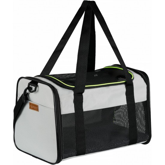 Cat Carrier - Portable Foldable Dog Carrier Soft Side Pocket for Pets up to 15 lbs, Airline Approved Travel Carrier for Puppies Cat Carrier - Portable Foldable Dog Carrier Soft Side Pocket for Pets up to 15 lbs, Airline Approved Travel Carrier for Puppies