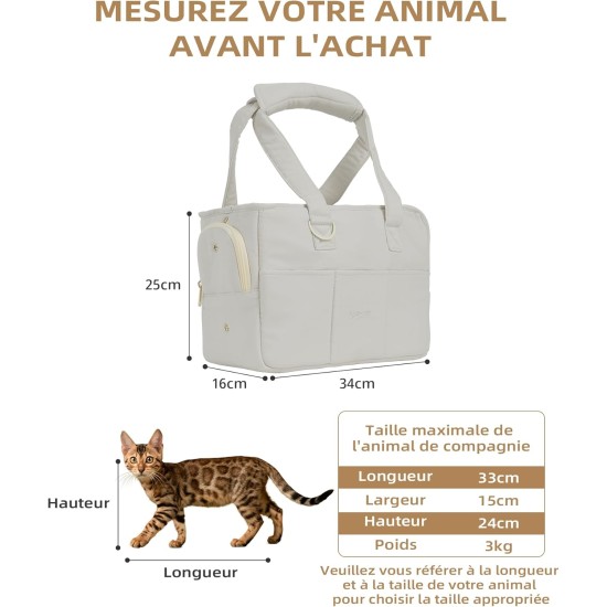 Cat Dog Puppy Carrier Bag Breathable Foldable Travel Bag Shoulder Bag Handbag for Small Pets Load up to 3kg (Small, Grey) Cat Dog Puppy Carrier Bag Breathable Foldable Travel Bag Shoulder Bag Handbag for Small Pets Load up to 3kg (Small, Grey)