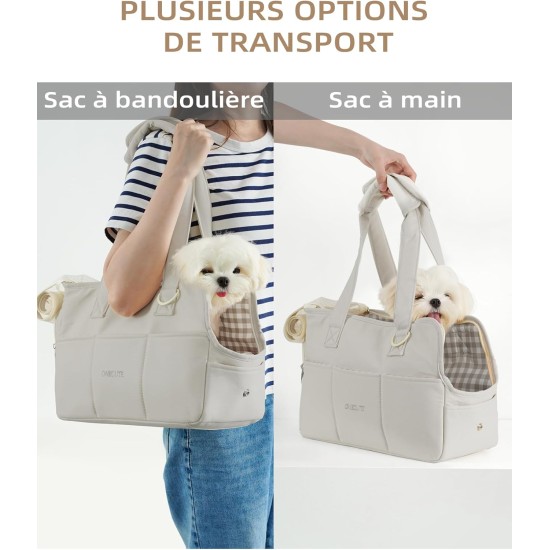 Cat Dog Puppy Carrier Bag Breathable Foldable Travel Bag Shoulder Bag Handbag for Small Pets Load up to 3kg (Small, Grey) Cat Dog Puppy Carrier Bag Breathable Foldable Travel Bag Shoulder Bag Handbag for Small Pets Load up to 3kg (Small, Grey)