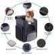 Cat and dog backpack, foldable, breathable pet backpack with inner safety lead, foldable dog bowl, for hiking, travel, outdoor use Cat and dog backpack, foldable, breathable pet backpack with inner safety lead, foldable dog bowl, for hiking, travel, outdoor use
