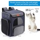 Cat and dog backpack, foldable, breathable pet backpack with inner safety lead, foldable dog bowl, for hiking, travel, outdoor use Cat and dog backpack, foldable, breathable pet backpack with inner safety lead, foldable dog bowl, for hiking, travel, outdoor use