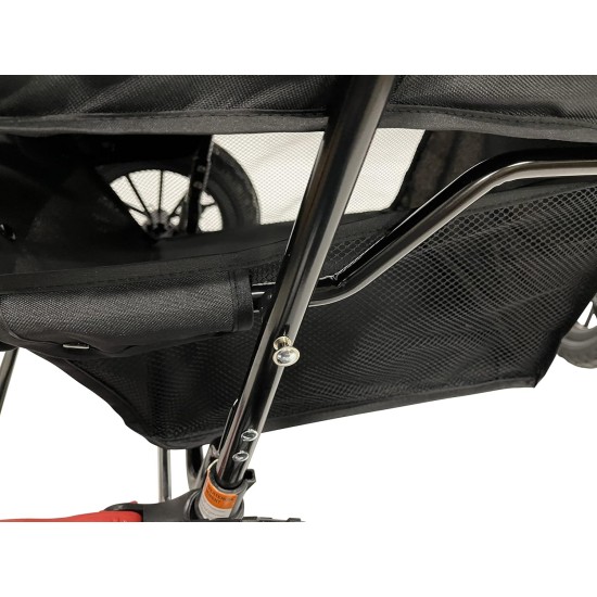 Chinook Black | Luxury Dog Stroller | Front and Rear Wheels (30 cm) Made of EVA for Added Comfort Reflective Tape For Pets up to 23 kg Chinook Black | Luxury Dog Stroller | Front and Rear Wheels (30 cm) Made of EVA for Added Comfort Reflective Tape For Pets up to 23 kg