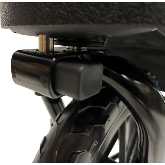 Chinook Black | Luxury Dog Stroller | Front and Rear Wheels (30 cm) Made of EVA for Added Comfort Reflective Tape For Pets up to 23 kg Chinook Black | Luxury Dog Stroller | Front and Rear Wheels (30 cm) Made of EVA for Added Comfort Reflective Tape For Pets up to 23 kg