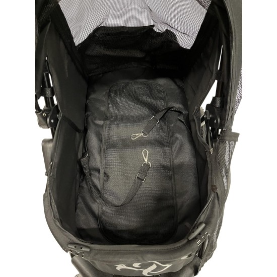 Chinook Black | Luxury Dog Stroller | Front and Rear Wheels (30 cm) Made of EVA for Added Comfort Reflective Tape For Pets up to 23 kg Chinook Black | Luxury Dog Stroller | Front and Rear Wheels (30 cm) Made of EVA for Added Comfort Reflective Tape For Pets up to 23 kg