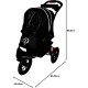 Chinook Black | Luxury Dog Stroller | Front and Rear Wheels (30 cm) Made of EVA for Added Comfort Reflective Tape For Pets up to 23 kg Chinook Black | Luxury Dog Stroller | Front and Rear Wheels (30 cm) Made of EVA for Added Comfort Reflective Tape For Pets up to 23 kg