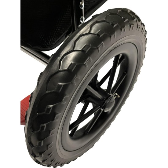 Chinook Black | Luxury Dog Stroller | Front and Rear Wheels (30 cm) Made of EVA for Added Comfort Reflective Tape For Pets up to 23 kg Chinook Black | Luxury Dog Stroller | Front and Rear Wheels (30 cm) Made of EVA for Added Comfort Reflective Tape For Pets up to 23 kg