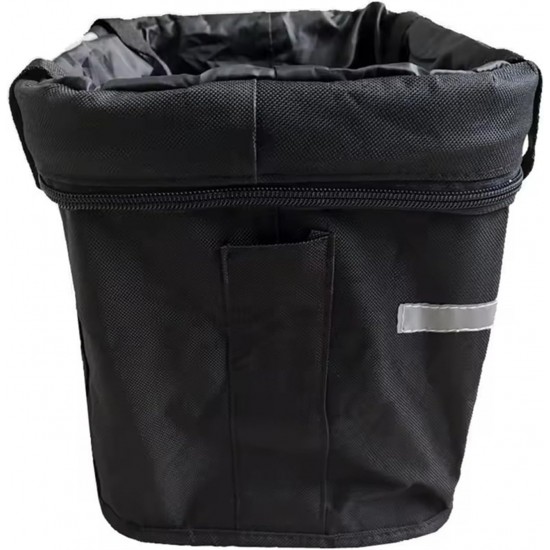 CiCixixi Foldable Bicycle Basket, Dog Bicycle Basket, Easy Install Removable Bicycle Basket Bag, with Handlebar Adapter for Small Dogs, Shopping, Picnic (Black) CiCixixi Foldable Bicycle Basket, Dog Bicycle Basket, Easy Install Removable Bicycle Basket Bag, with Handlebar Adapter for Small Dogs, Shopping, Picnic (Black)