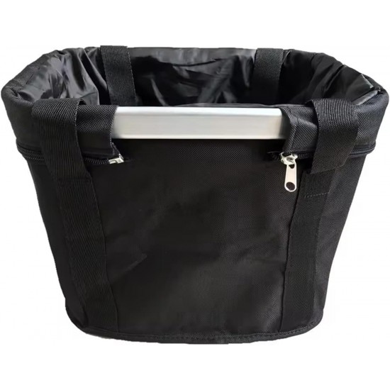 CiCixixi Foldable Bicycle Basket, Dog Bicycle Basket, Easy Install Removable Bicycle Basket Bag, with Handlebar Adapter for Small Dogs, Shopping, Picnic (Black) CiCixixi Foldable Bicycle Basket, Dog Bicycle Basket, Easy Install Removable Bicycle Basket Bag, with Handlebar Adapter for Small Dogs, Shopping, Picnic (Black)