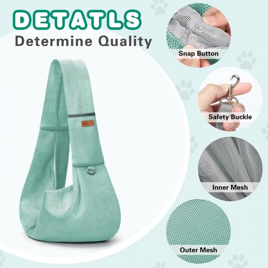 Classycoo Dog Carrier for Small Dogs, Breathable Mesh Bag for Pets, Travel Cat Carry Bag, Dog Carrier with Bag, Integrated Safety Lead, for 8 kg Pet (Khaki) Classycoo Dog Carrier for Small Dogs, Breathable Mesh Bag for Pets, Travel Cat Carry Bag, Dog Carrier with Bag, Integrated Safety Lead, for 8 kg Pet (Khaki)