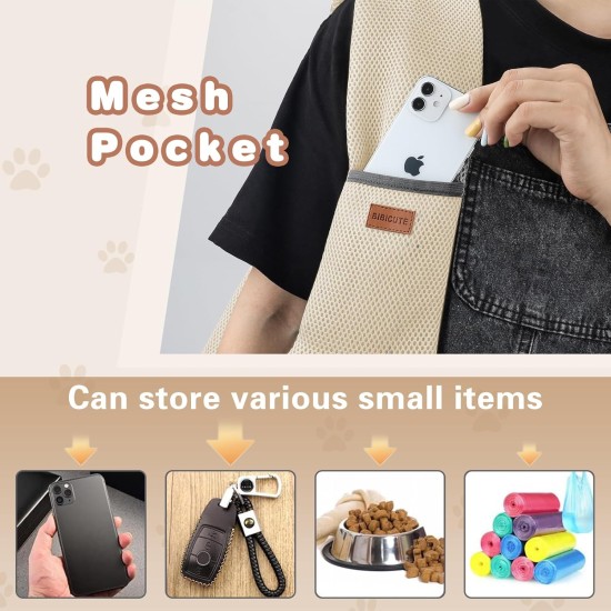 Classycoo Dog Carrier for Small Dogs, Breathable Mesh Bag for Pets, Travel Cat Carry Bag, Dog Carrier with Bag, Integrated Safety Lead, for 8 kg Pet (Beige) Classycoo Dog Carrier for Small Dogs, Breathable Mesh Bag for Pets, Travel Cat Carry Bag, Dog Carrier with Bag, Integrated Safety Lead, for 8 kg Pet (Beige)