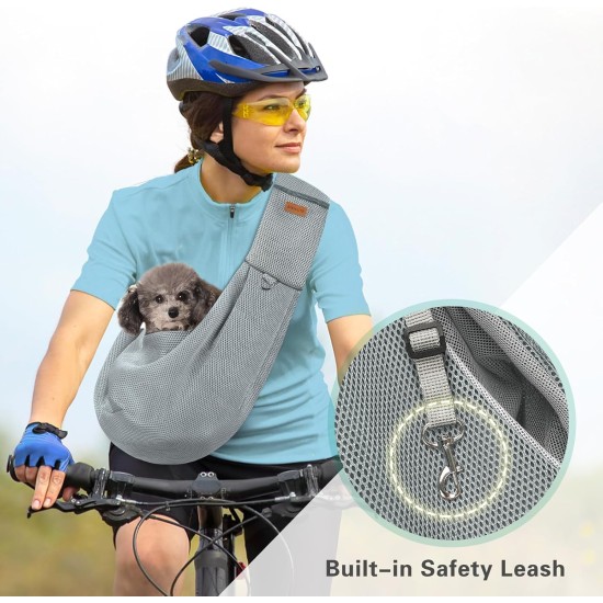 Classycoo Dog Carrier for Small Dogs, Breathable Mesh Bag for Pets, Travel Cat Carry Bag, Dog Carrier with Bag, Integrated Safety Lead, for 8 kg Pet (Beige) Classycoo Dog Carrier for Small Dogs, Breathable Mesh Bag for Pets, Travel Cat Carry Bag, Dog Carrier with Bag, Integrated Safety Lead, for 8 kg Pet (Beige)