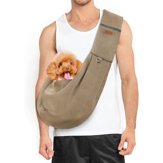 Classycoo Dog Carrier for Small Dogs, Breathable Mesh Bag for Pets, Travel Cat Carry Bag, Dog Carrier with Bag, Integrated Safety Lead, for 8 kg Pet (Beige) Classycoo Dog Carrier for Small Dogs, Breathable Mesh Bag for Pets, Travel Cat Carry Bag, Dog Carrier with Bag, Integrated Safety Lead, for 8 kg Pet (Beige)