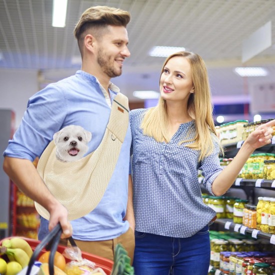 Classycoo Dog Carrier for Small Dogs, Breathable Mesh Bag for Pets, Travel Cat Carry Bag, Dog Carrier with Bag, Integrated Safety Lead, for 8 kg Pet (Beige) Classycoo Dog Carrier for Small Dogs, Breathable Mesh Bag for Pets, Travel Cat Carry Bag, Dog Carrier with Bag, Integrated Safety Lead, for 8 kg Pet (Beige)