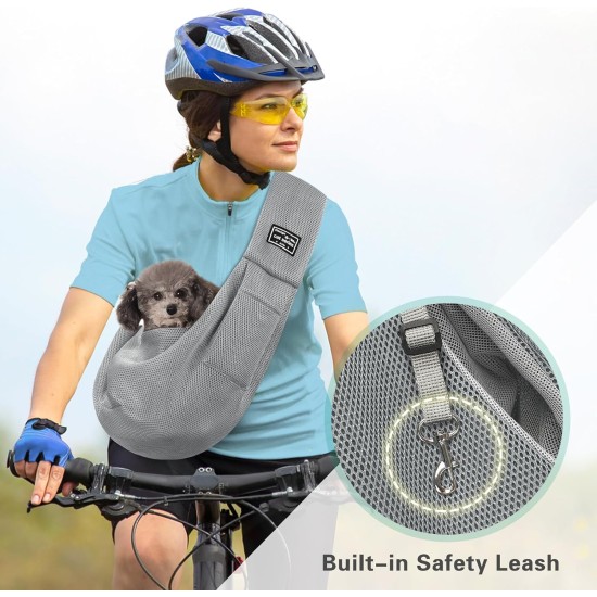 Classycoo Dog Carrier for Small Dogs, Breathable Mesh Bag for Pets, Travel Cat Carry Bag, Dog Carrier with Bag, Integrated Safety Lead, for 8 kg Pet (Beige) Classycoo Dog Carrier for Small Dogs, Breathable Mesh Bag for Pets, Travel Cat Carry Bag, Dog Carrier with Bag, Integrated Safety Lead, for 8 kg Pet (Beige)