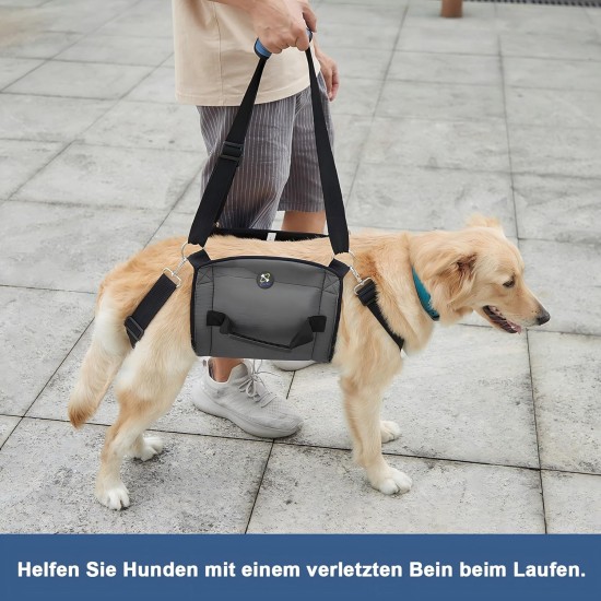 Coodeo Dog Carrier Strap, Emergency Backpack Support for Rehabilitation Dog Lift Harness, Dog Carrier for Elderly Dogs, Joint Injuries, Arthritis, Up Stairs (L, Blue) Coodeo Dog Carrier Strap, Emergency Backpack Support for Rehabilitation Dog Lift Harness, Dog Carrier for Elderly Dogs, Joint Injuries, Arthritis, Up Stairs (L, Blue)
