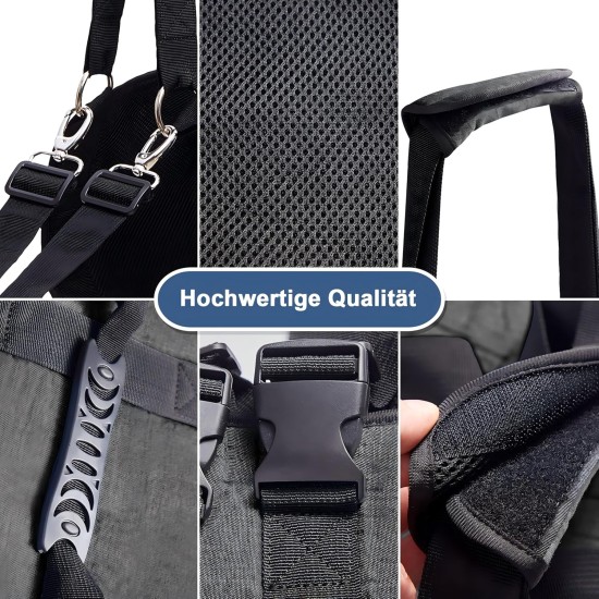 Coodeo Dog Carrier Strap, Emergency Backpack Support for Rehabilitation Dog Lift Harness, Dog Carrier for Elderly Dogs, Joint Injuries, Arthritis, Up Stairs (L, Blue) Coodeo Dog Carrier Strap, Emergency Backpack Support for Rehabilitation Dog Lift Harness, Dog Carrier for Elderly Dogs, Joint Injuries, Arthritis, Up Stairs (L, Blue)
