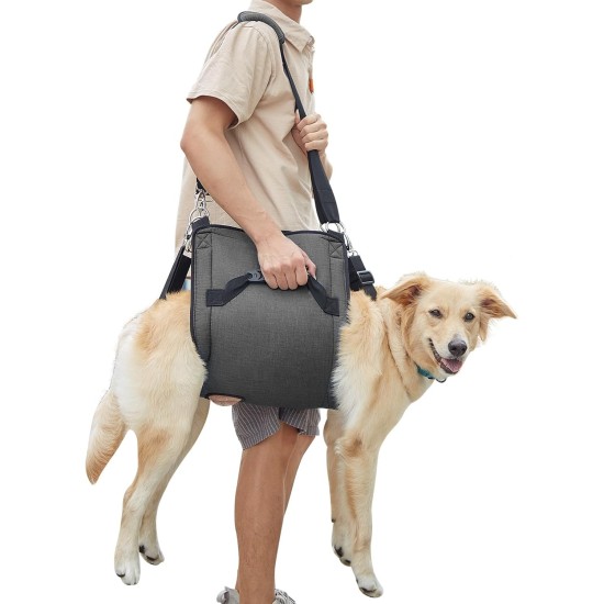 Coodeo Dog Carrier Strap, Emergency Backpack Support for Rehabilitation Dog Lift Harness, Dog Carrier for Elderly Dogs, Joint Injuries, Arthritis, Up Stairs (L, Blue) Coodeo Dog Carrier Strap, Emergency Backpack Support for Rehabilitation Dog Lift Harness, Dog Carrier for Elderly Dogs, Joint Injuries, Arthritis, Up Stairs (L, Blue)