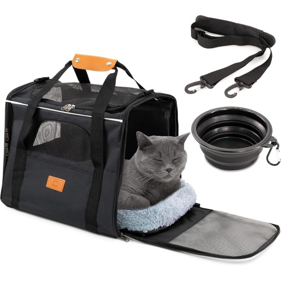 Cool Paws Premium Pet Carrier Travel Bag - Lightweight Cat Carrier - Dog Carrier with Handles | Breathable Puppy Carrier with Removable Mat | Dog Carrier - Cool Paws Premium Pet Carrier Travel Bag - Lightweight Cat Carrier - Dog Carrier with Handles | Breathable Puppy Carrier with Removable Mat | Dog Carrier -