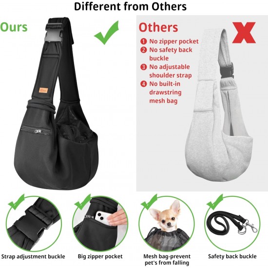 Cuby, Dog Cat Carrier, Small Dog Carrier Bag with Adjustable Strap and Zipper Pocket, Hands-Free Soft Carrier for Small Dogs, Cats, Puppies and Pets, Ideal for Cuby, Dog Cat Carrier, Small Dog Carrier Bag with Adjustable Strap and Zipper Pocket, Hands-Free Soft Carrier for Small Dogs, Cats, Puppies and Pets, Ideal for