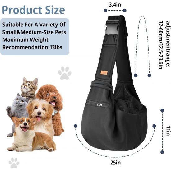 Cuby, Dog Cat Carrier, Small Dog Carrier Bag with Adjustable Strap and Zipper Pocket, Hands-Free Soft Carrier for Small Dogs, Cats, Puppies and Pets, Ideal for Cuby, Dog Cat Carrier, Small Dog Carrier Bag with Adjustable Strap and Zipper Pocket, Hands-Free Soft Carrier for Small Dogs, Cats, Puppies and Pets, Ideal for
