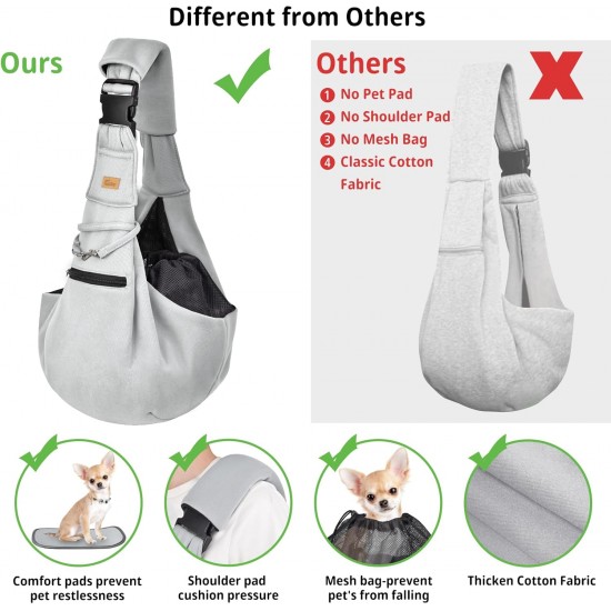 Cuby, Dog Cat Carrier, Small Dog Carrier Bag with Adjustable Strap and Zipper Pocket, Hands-Free Soft Carrier for Small Dogs, Cats, Puppies and Pets, Ideal for Cuby, Dog Cat Carrier, Small Dog Carrier Bag with Adjustable Strap and Zipper Pocket, Hands-Free Soft Carrier for Small Dogs, Cats, Puppies and Pets, Ideal for