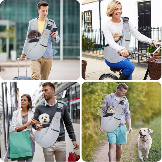 Cuby, Dog Cat Carrier, Small Dog Carrier Bag with Adjustable Strap and Zipper Pocket, Hands-Free Soft Carrier for Small Dogs, Cats, Puppies and Pets, Ideal for Cuby, Dog Cat Carrier, Small Dog Carrier Bag with Adjustable Strap and Zipper Pocket, Hands-Free Soft Carrier for Small Dogs, Cats, Puppies and Pets, Ideal for