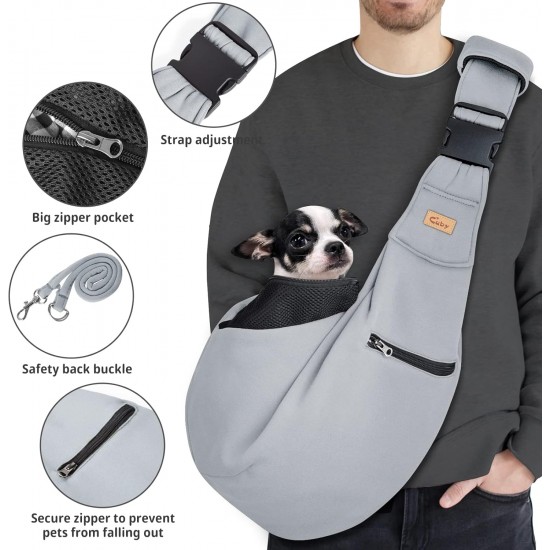 Cuby, Dog Cat Carrier, Small Dog Carrier Bag with Adjustable Strap and Zipper Pocket, Hands-Free Soft Carrier for Small Dogs, Cats, Puppies and Pets, Ideal for Cuby, Dog Cat Carrier, Small Dog Carrier Bag with Adjustable Strap and Zipper Pocket, Hands-Free Soft Carrier for Small Dogs, Cats, Puppies and Pets, Ideal for