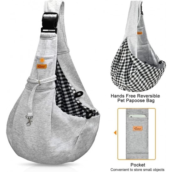 Cuby, Dog Cat Carrier, Small Dog Carrier Bag with Adjustable Strap and Zipper Pocket, Hands-Free Soft Carrier for Small Dogs, Cats, Puppies and Pets, Ideal for Cuby, Dog Cat Carrier, Small Dog Carrier Bag with Adjustable Strap and Zipper Pocket, Hands-Free Soft Carrier for Small Dogs, Cats, Puppies and Pets, Ideal for