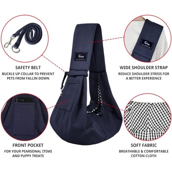 Cuby, Dog Cat Carrier, Small Dog Carrier Bag with Adjustable Strap and Zipper Pocket, Hands-Free Soft Carrier for Small Dogs, Cats, Puppies and Pets, Ideal for Cuby, Dog Cat Carrier, Small Dog Carrier Bag with Adjustable Strap and Zipper Pocket, Hands-Free Soft Carrier for Small Dogs, Cats, Puppies and Pets, Ideal for