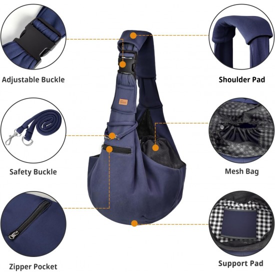 Cuby, Dog Cat Carrier, Small Dog Carrier Bag with Adjustable Strap and Zipper Pocket, Hands-Free Soft Carrier for Small Dogs, Cats, Puppies and Pets, Ideal for Cuby, Dog Cat Carrier, Small Dog Carrier Bag with Adjustable Strap and Zipper Pocket, Hands-Free Soft Carrier for Small Dogs, Cats, Puppies and Pets, Ideal for