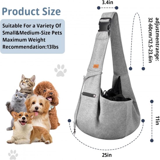 Cuby, Dog Cat Carrier, Small Dog Carrier Bag with Adjustable Strap and Zipper Pocket, Hands-Free Soft Carrier for Small Dogs, Cats, Puppies and Pets, Ideal for Cuby, Dog Cat Carrier, Small Dog Carrier Bag with Adjustable Strap and Zipper Pocket, Hands-Free Soft Carrier for Small Dogs, Cats, Puppies and Pets, Ideal for