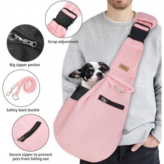 Cuby, Dog Cat Carrier, Small Dog Carrier Bag with Adjustable Strap and Zipper Pocket, Hands-Free Soft Carrier for Small Dogs, Cats, Puppies and Pets, Ideal for Cuby, Dog Cat Carrier, Small Dog Carrier Bag with Adjustable Strap and Zipper Pocket, Hands-Free Soft Carrier for Small Dogs, Cats, Puppies and Pets, Ideal for