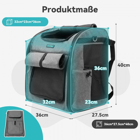 DAISTERN Dog Basket Bicycle Front up to 10 kg, Foldable Breathable Dog Bicycle Basket, 4-in-1 Backpack, Shoulder Bag, Car Seat with Robust L-shaped Holder, Diameter 55 mm, Comfortable Cushion DAISTERN Dog Basket Bicycle Front up to 10 kg, Foldable Breathable Dog Bicycle Basket, 4-in-1 Backpack, Shoulder Bag, Car Seat with Robust L-shaped Holder, Diameter 55 mm, Comfortable Cushion