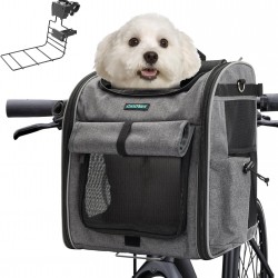 DAISTERN Dog Basket Bicycle Front up to 10 kg, Foldable Breathable Dog Bicycle Basket, 4-in-1 Backpack, Shoulder Bag, Car Seat with Robust L-shaped Holder, Diameter 55 mm, Comfortable Cushion, DAISTERN Dog Basket Bicycle Front up to 10 kg, Foldable Breathable Dog Bicycle Basket, 4-in-1 Backpack, Shoulder Bag, Car Seat with Robust L-shaped Holder, Diameter 55 mm, Comfortable Cushion,