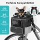 DAISTERN Dog Bicycle Basket up to 4 kg with Handlebar Adapter Diameter 80 mm, Dog Basket Bicycle Front Backpack Shoulder Bag Car Seat with Multiple Mesh Windows, Waterproof Seat Cushion, Suitable for DAISTERN Dog Bicycle Basket up to 4 kg with Handlebar Adapter Diameter 80 mm, Dog Basket Bicycle Front Backpack Shoulder Bag Car Seat with Multiple Mesh Windows, Waterproof Seat Cushion, Suitable for