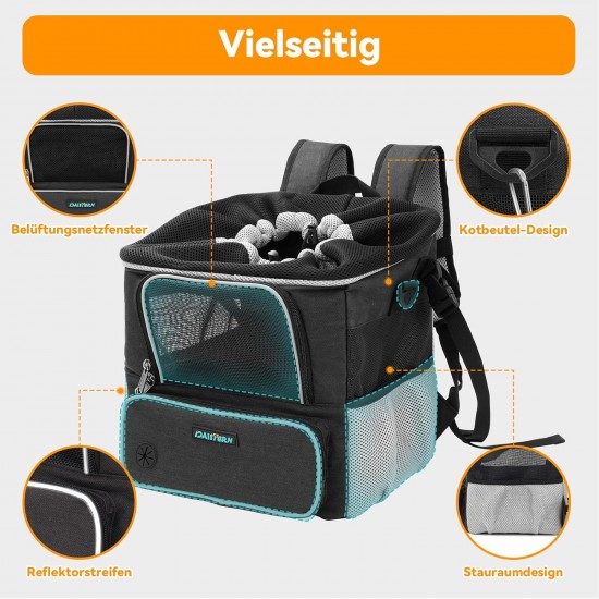DAISTERN by BSWAY Dog Basket Bicycle Front up to 3 kg, Dog Bicycle Basket with Mounting Bracket Diameter 53 mm, Backpack, Shoulder Bag, Car Seat with Breathable Mesh Window, Waterproof Seat Cushion DAISTERN by BSWAY Dog Basket Bicycle Front up to 3 kg, Dog Bicycle Basket with Mounting Bracket Diameter 53 mm, Backpack, Shoulder Bag, Car Seat with Breathable Mesh Window, Waterproof Seat Cushion