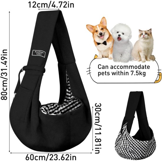 DBALL Dog Bag Reversible Carry Bag Dog (Up to 16.5 lbs) Dog Carrier Bag with Side Storage Bag Dog Carry Bag for Small Dog Cat for Walks DBALL Dog Bag Reversible Carry Bag Dog (Up to 16.5 lbs) Dog Carrier Bag with Side Storage Bag Dog Carry Bag for Small Dog Cat for Walks