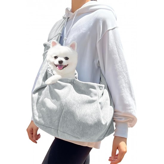 DEANKEJI Hundetragetuch, Hunde Umhängetasche bis 7,5 kg, Grau Snuggle Sling Hund, Tiertransporttrage für Spaziergang Aktivitäten im Freien und Ausflüge DEANKEJI Hundetragetuch, Hunde Umhängetasche bis 7,5 kg, Grau Snuggle Sling Hund, Tiertransporttrage für Spaziergang Aktivitäten im Freien und Ausflüge