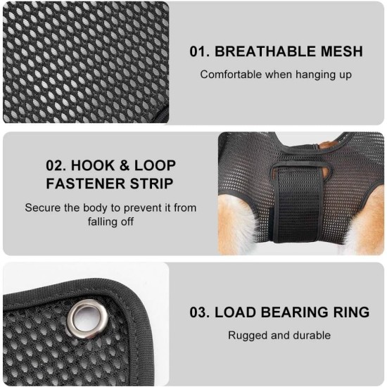 DONGKER Dog Grooming Hammock, Pet Dog Grooming Hammock Harness for Cats & Dogs, Breathable Hanging Harness for Nail Trimming, Grooming DONGKER Dog Grooming Hammock, Pet Dog Grooming Hammock Harness for Cats & Dogs, Breathable Hanging Harness for Nail Trimming, Grooming