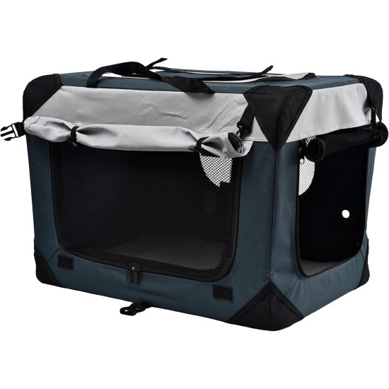 Dehner Lieblinge Brian Transport Bag for Dogs or Cats, Approx. 76 x 51 x 48 cm, Polyester/Plastic, Grey Dehner Lieblinge Brian Transport Bag for Dogs or Cats, Approx. 76 x 51 x 48 cm, Polyester/Plastic, Grey