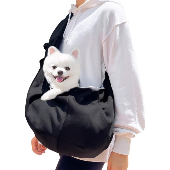 Dog Bag, Carry Bag, Dog Carrier Bag, Dog Sling for Hanging, (Weight No More than 7.5 kg), Suitable for Small Dogs and Cats, Black Dog Bag, Carry Bag, Dog Carrier Bag, Dog Sling for Hanging, (Weight No More than 7.5 kg), Suitable for Small Dogs and Cats, Black