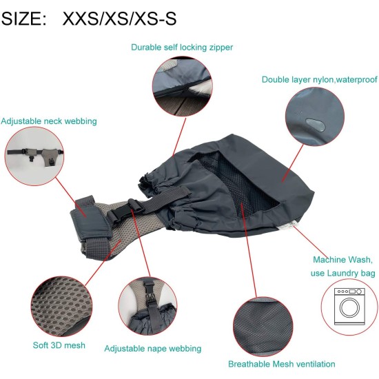 Dog Bag Indoor Durable Paralyzed Disabled Back Hind Legs Protect Chest and Limbs (XXS) Dog Bag Indoor Durable Paralyzed Disabled Back Hind Legs Protect Chest and Limbs (XXS)