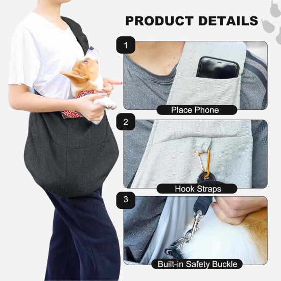 Dog Bag for Small Dogs up to 6 kg, Hands-Free, Breathable, Dog Carry Bag with Bag, Safety Belt, Dog Shoulder Bag for Pets, Dogs, Cats, for Walking Outdoor Activities Dog Bag for Small Dogs up to 6 kg, Hands-Free, Breathable, Dog Carry Bag with Bag, Safety Belt, Dog Shoulder Bag for Pets, Dogs, Cats, for Walking Outdoor Activities