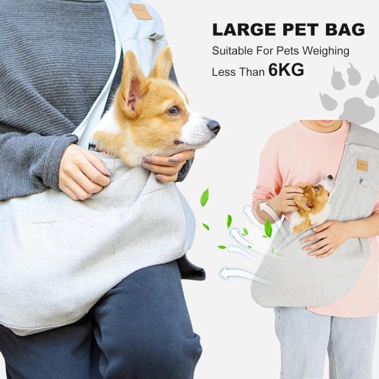 Dog Bag for Small Dogs up to 6 kg, Hands-Free, Breathable, Dog Carry Bag with Bag, Safety Belt, Dog Shoulder Bag for Pets, Dogs, Cats, for Walking Outdoor Activities Dog Bag for Small Dogs up to 6 kg, Hands-Free, Breathable, Dog Carry Bag with Bag, Safety Belt, Dog Shoulder Bag for Pets, Dogs, Cats, for Walking Outdoor Activities