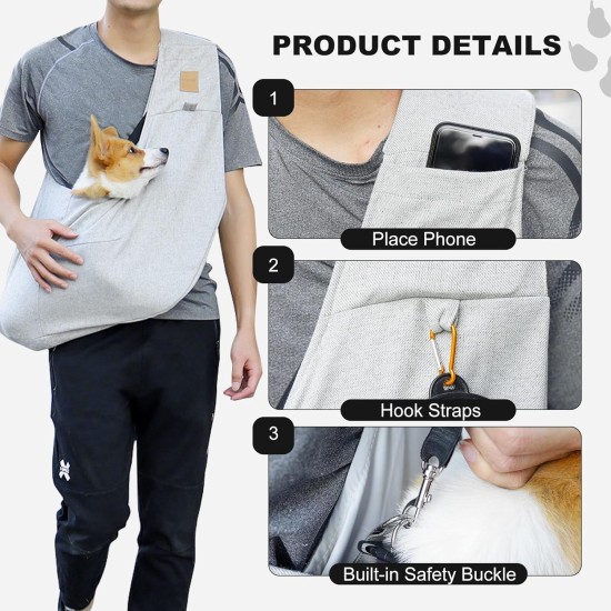 Dog Bag for Small Dogs up to 6 kg, Hands-Free, Breathable, Dog Carry Bag with Bag, Safety Belt, Dog Shoulder Bag for Pets, Dogs, Cats, for Walking Outdoor Activities Dog Bag for Small Dogs up to 6 kg, Hands-Free, Breathable, Dog Carry Bag with Bag, Safety Belt, Dog Shoulder Bag for Pets, Dogs, Cats, for Walking Outdoor Activities