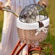 Dog Basket Bicycle, Dog Bicycle Basket for Pannier Rack Made of Willow, Removable, Transport Basket for Dogs, Puppies and Cats, for City Travel and Camping Dog Basket Bicycle, Dog Bicycle Basket for Pannier Rack Made of Willow, Removable, Transport Basket for Dogs, Puppies and Cats, for City Travel and Camping