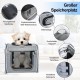 Dog Basket Bicycle Front, 4 in 1 Dog Bicycle Basket Expandable Bicycle Basket Dog up to 7 kg with Cushion, Pet Carrier Backpack with 4 Open Doors and 4 Mesh Windows for Small Dog Cats Dog Basket Bicycle Front, 4 in 1 Dog Bicycle Basket Expandable Bicycle Basket Dog up to 7 kg with Cushion, Pet Carrier Backpack with 4 Open Doors and 4 Mesh Windows for Small Dog Cats